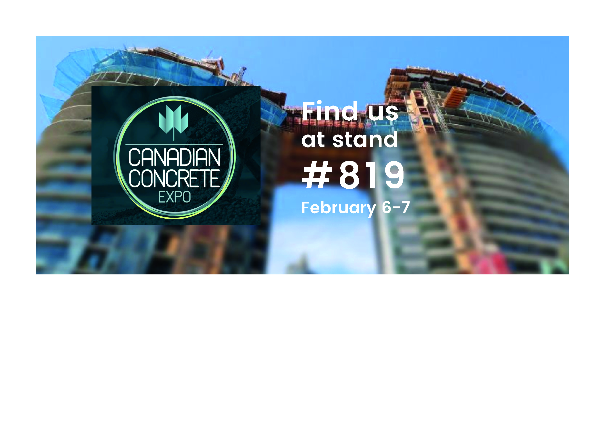 Canadian Concrete Expo 67 February Stand 819 vertemax™ Canada